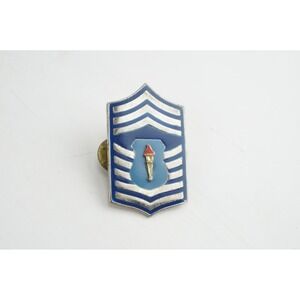 AFJROTC USAF Master Sergeant Pin Unisex OS Blue Silver Enamel Rank Good